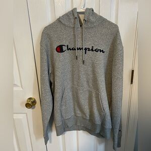 Champion Womens Medium‎ Grey Cotton Long Sleeve Hoodie